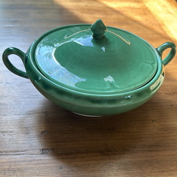 1930’s Petal Green MOUNT CLEMENS large dinner serving wear | rare - Picture 13 of 13